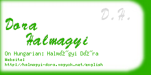 dora halmagyi business card